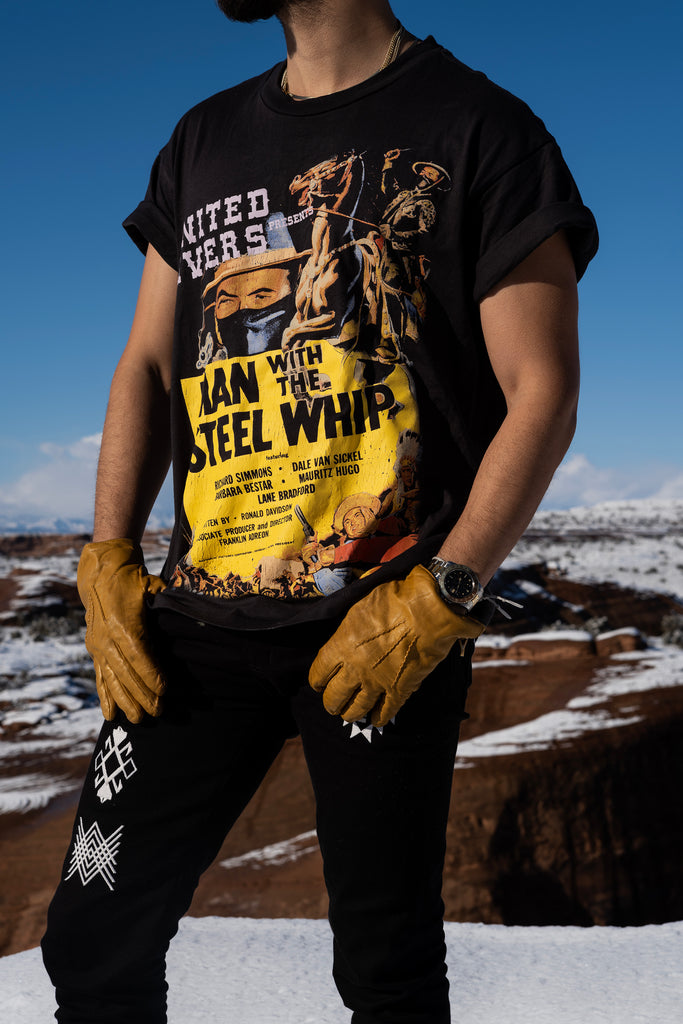 MAN WITH THE STEEL WHIP T-SHIRT